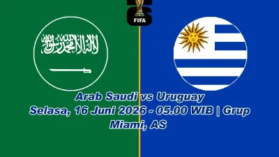 Jadwal Dan Prediksi Arab Saudi vs Uruguay di Piala Dunia 2026, La Celeste Lebih Diunggulkan