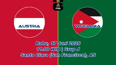 Jadwal Austria vs Yordania di Piala Dunia 2026, Prediksi Skor dan Susunan Pemain