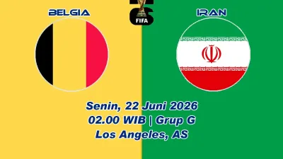 Belgia vs Iran di Piala Dunia 2026, Prediksi Skor dan Susunan Pemain