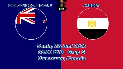 Selandia Baru vs Mesir di Piala Dunia 2026, Prediksi Skor dan Susunan Pemain