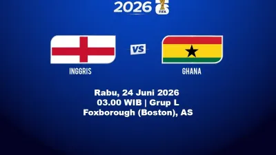 Jadwal Siaran Langsung Inggris vs Ghana Rabu 24 Juni