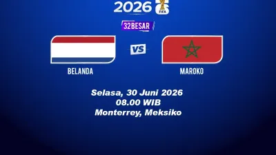 Belanda vs Maroko di Babak 32 Besar Piala Dunia 2026, Duel Dua Tim Tak Terkalahkan