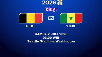Prediksi Belgia vs Senegal 2 Juli 2026, Head to Head, Susunan Pemain, dan Peluang Lolos