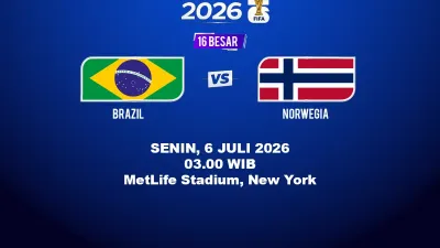 Brasil vs Norwegia 16 Besar Piala Dunia 2026, Prediksi Skor 2-1 dan Susunan Pemain