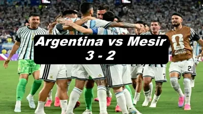 Argentina vs Mesir 3-2, Comeback Dua Gol Antar Albiceleste ke Perempatfinal