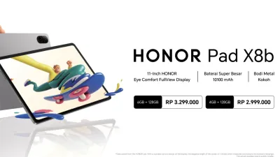 Honor Pad X8b Resmi Meluncur, Harga Mulai Rp2 Jutaan