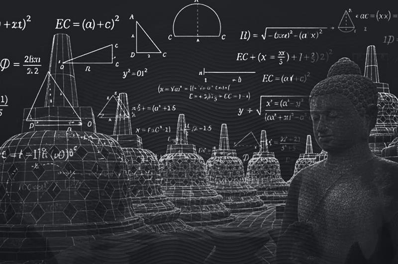 Foto pertama Candi Borobudur setelah dibersihkan dari tanaman yang tumbuh pada tubuh candi. Foto ini diambil Isidore van Kinsbergen pada 1873.- Isidore van Kinsbergen/Wikipedia.