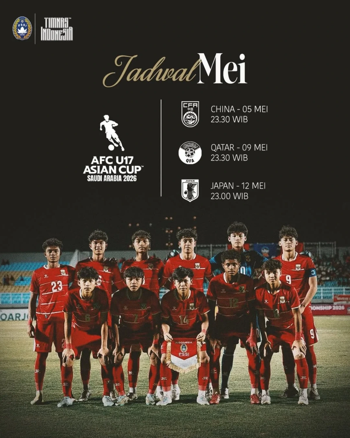 Jadwal TIMNAS AFC U17