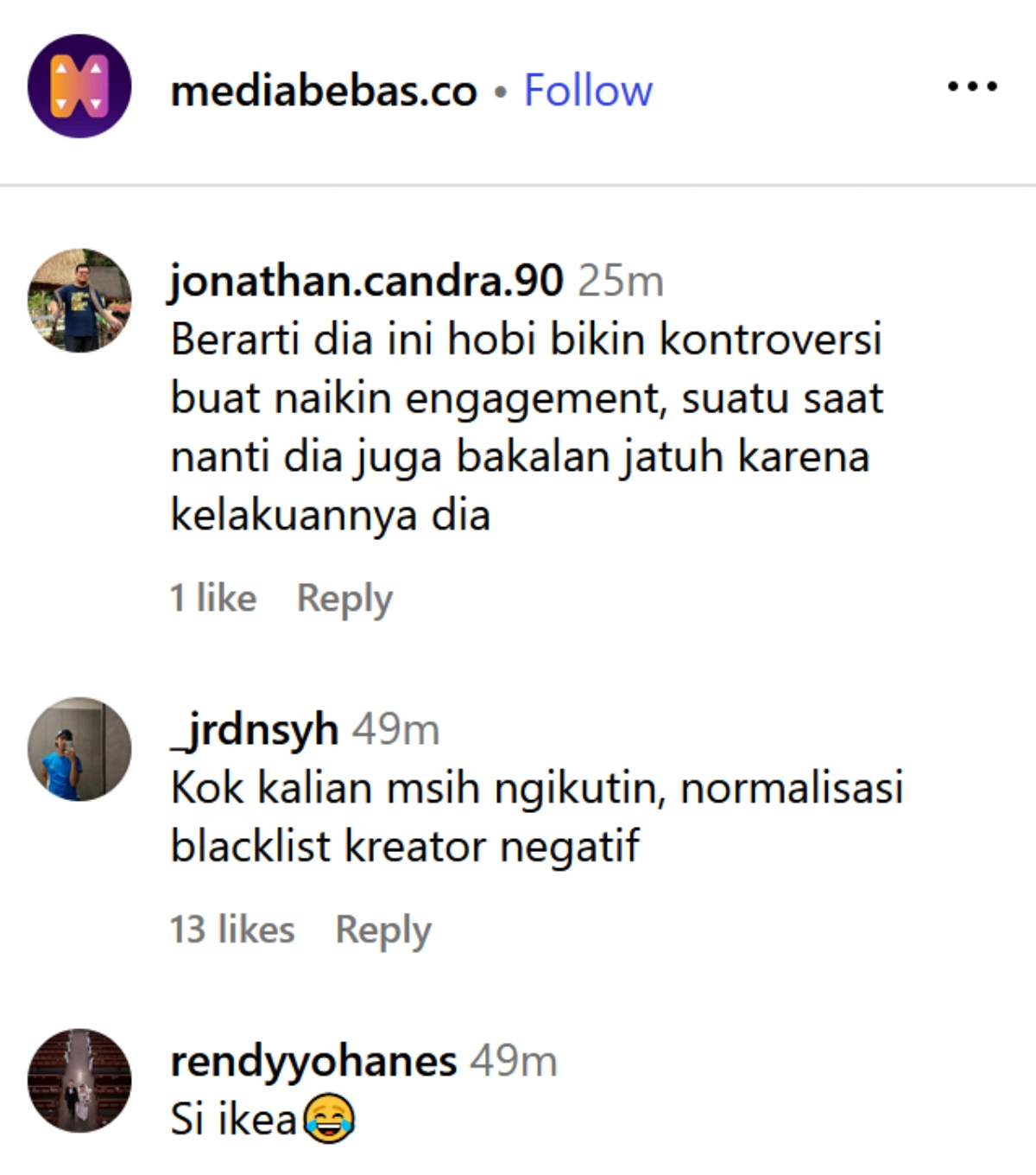 Komentar Netizen 