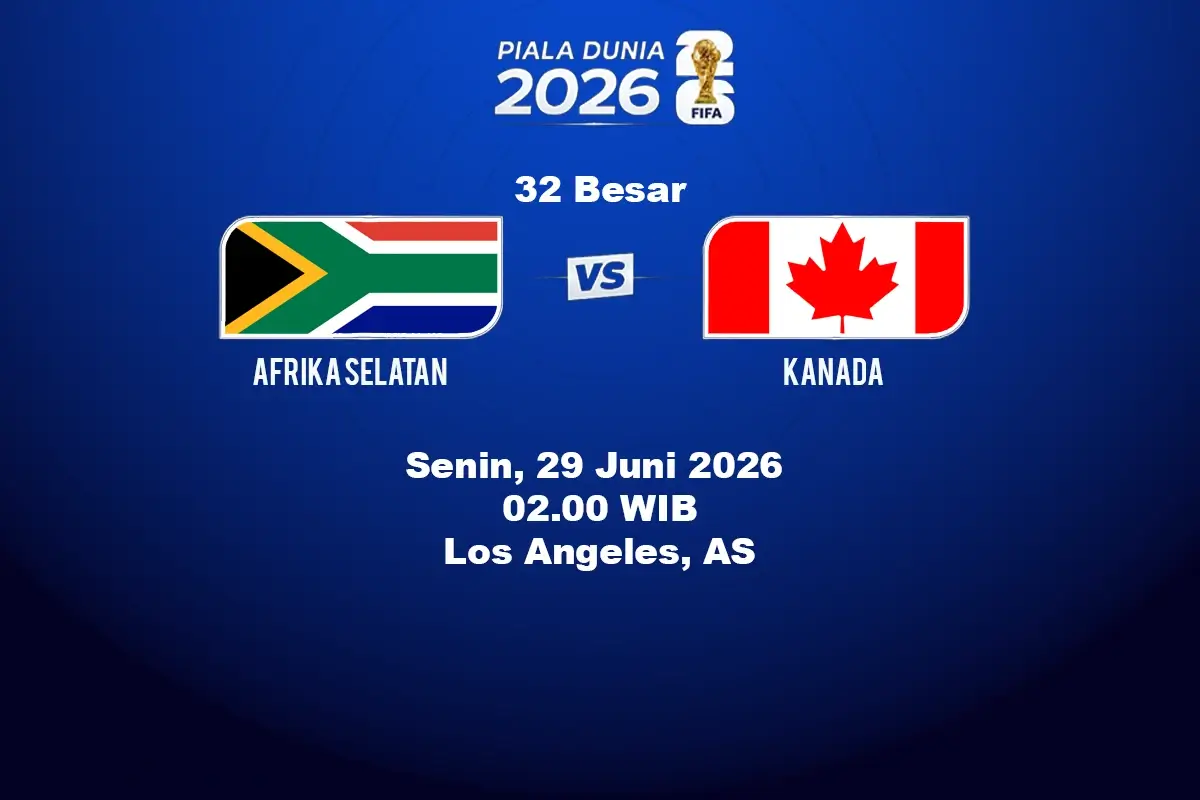 Jadwal Afrika Selatan vs Kanada 32 Besar, knockout - babak penyisihan grup