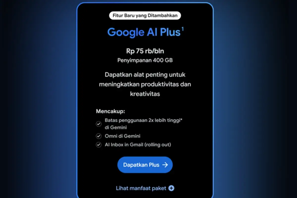 Harga Google AI Plus