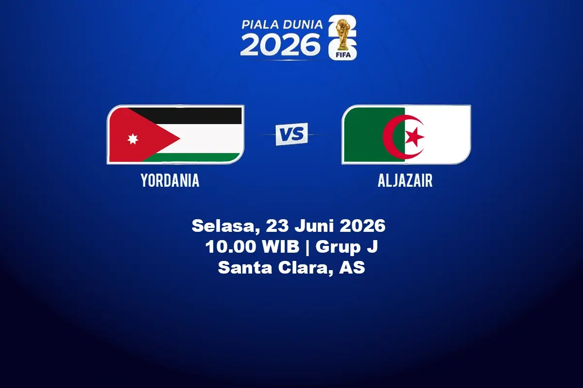 Jadwal Yordania vs Aljazair