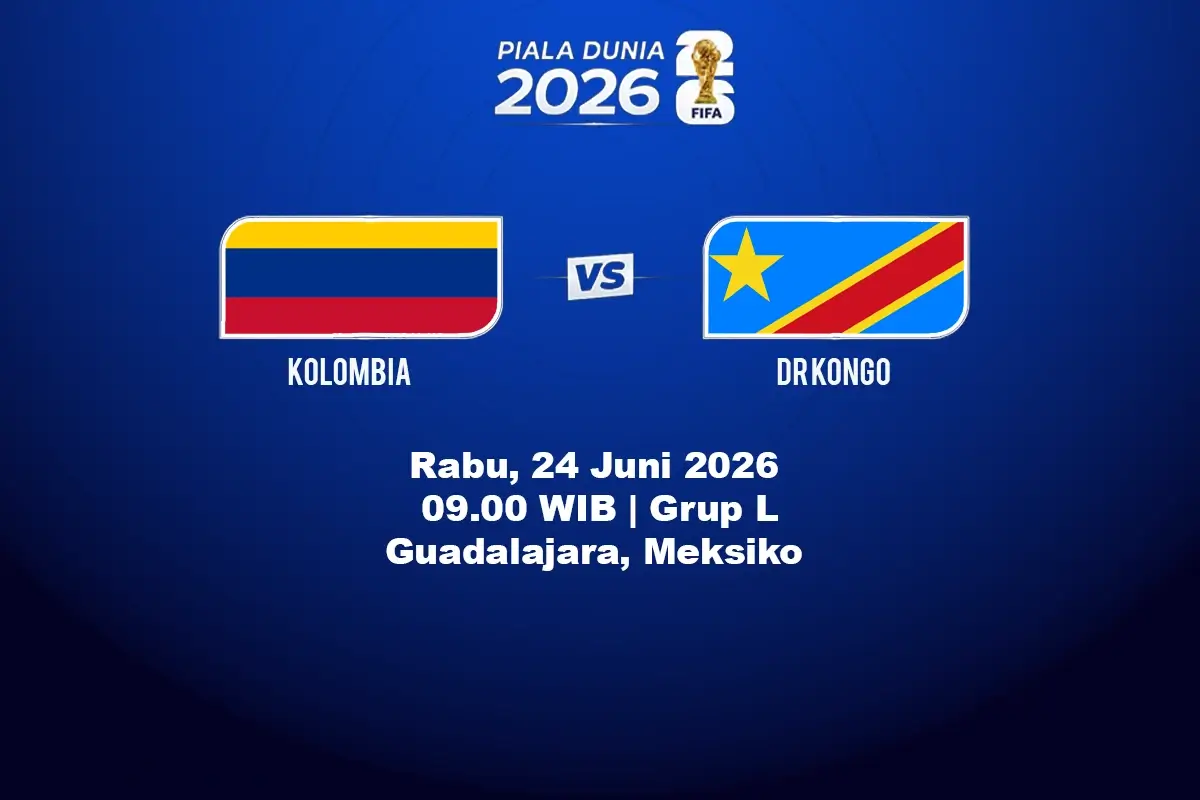 Jadwal Siaran Langsung Kolombia vs DR Kongo