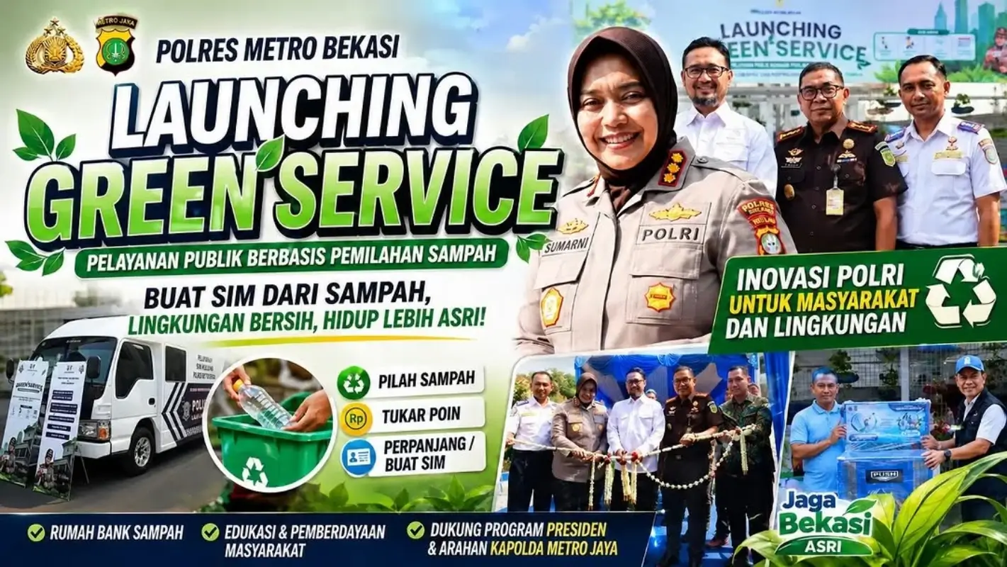 Launching Green Servis Polres Metro Bekasi