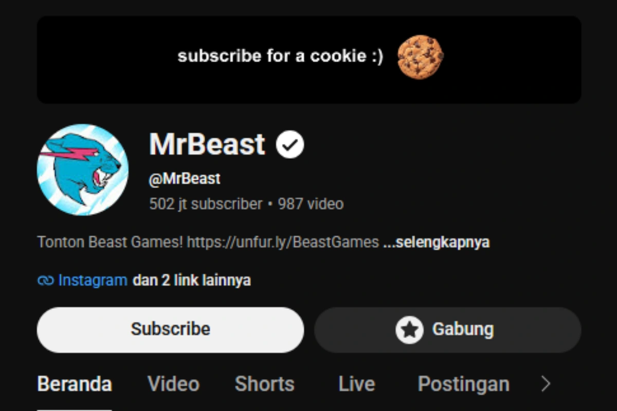 MrBeast 500 Juta Subscriber