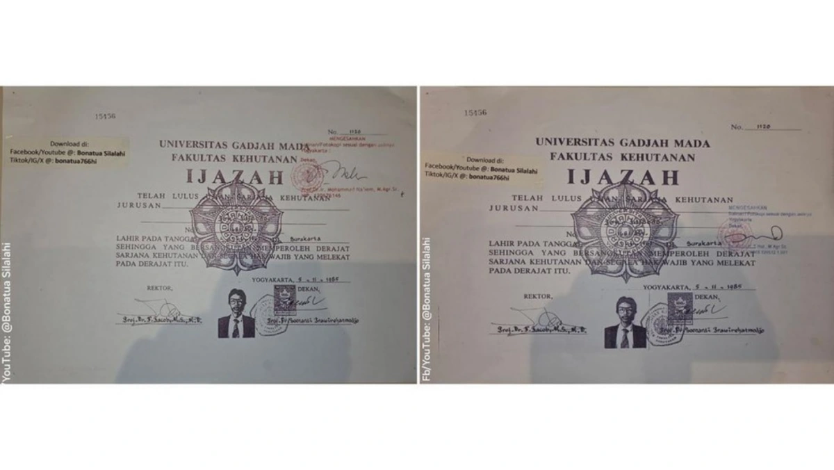 Perbedaan Iajazah Jokowi