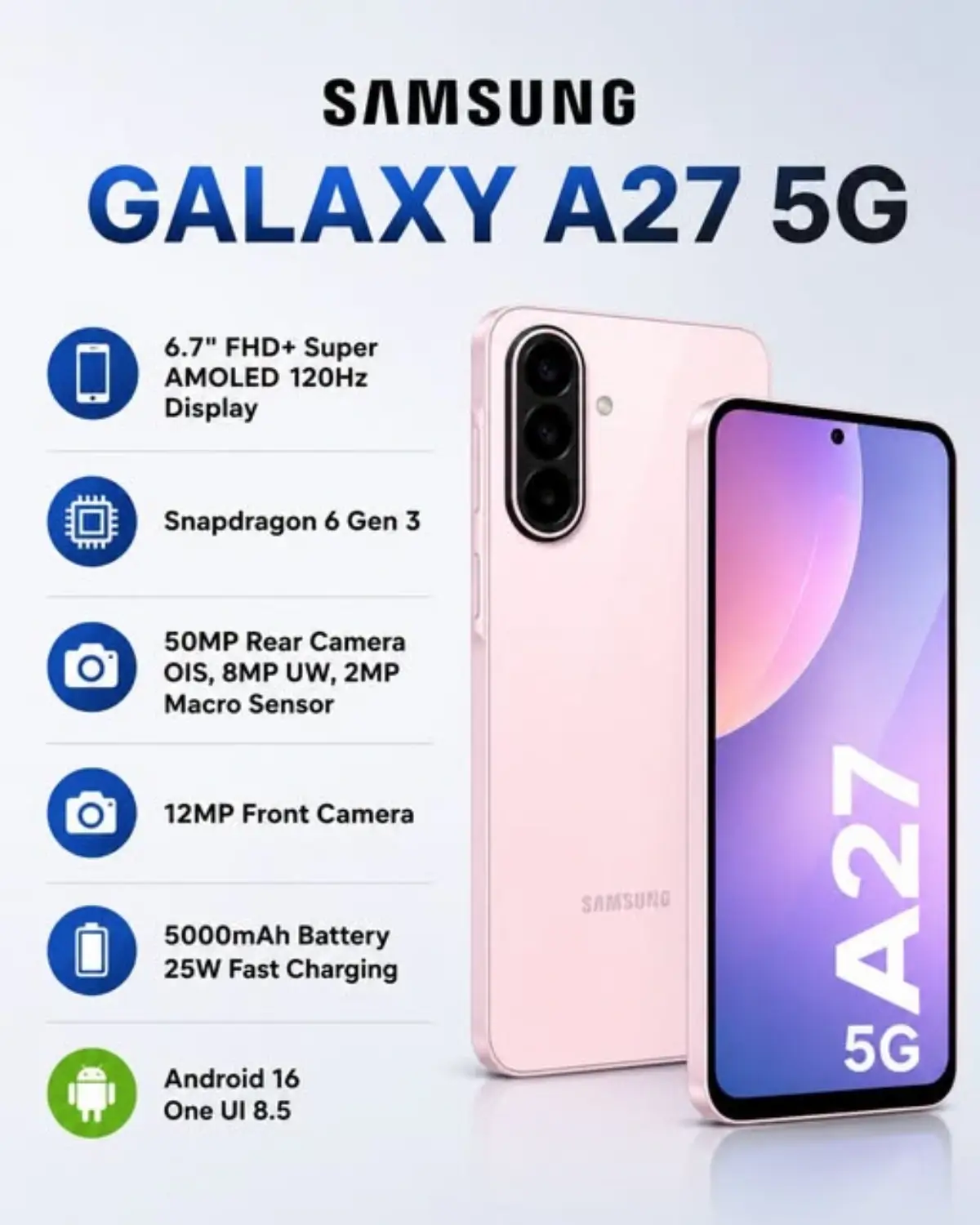 Spesifikasi lengkap Samsung Galaxy A27