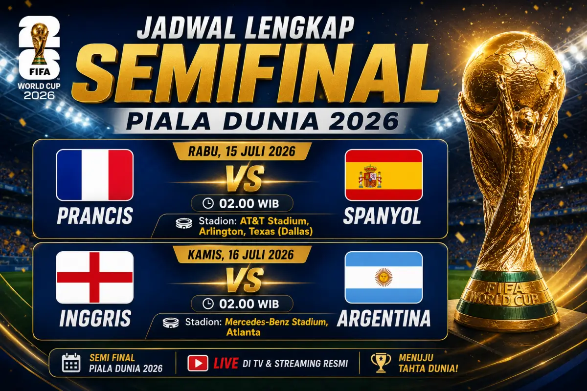 Jadwal Semifinal Piala Dunia 2026