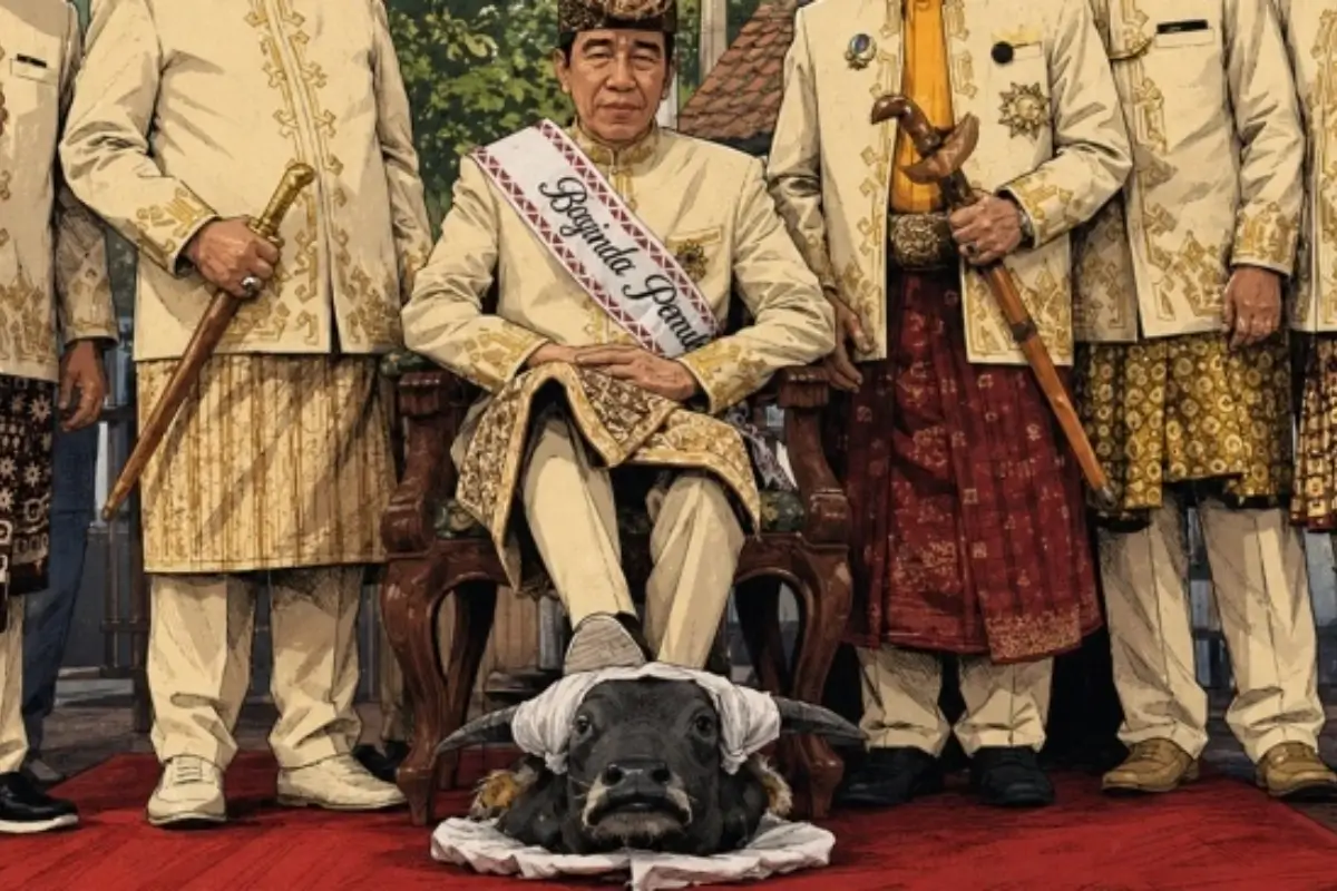 Jokowi adat injak kepala kerbau